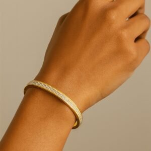 golden kada with stones