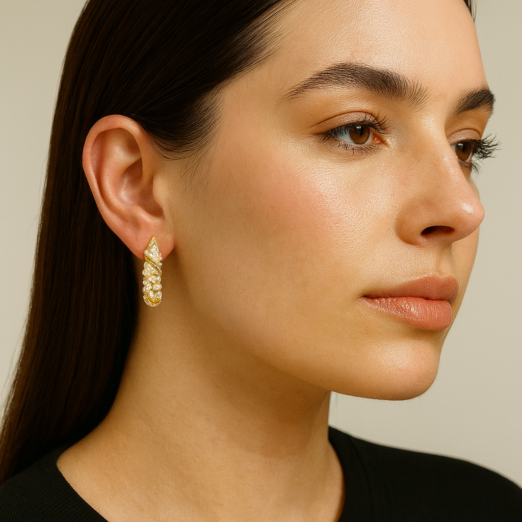 pearl studded earrings pearl studded earrings