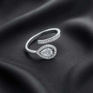 imported silver adjustable ring