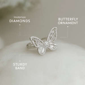Imported Silver Butterfly Ring