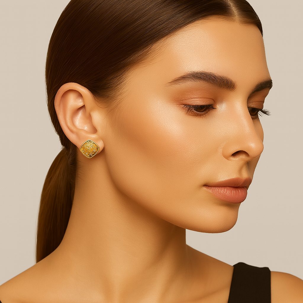 Golden Square Earrings Golden Square Earrings