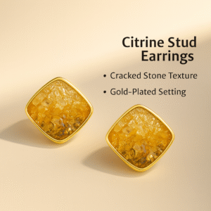 Golden Square Earrings