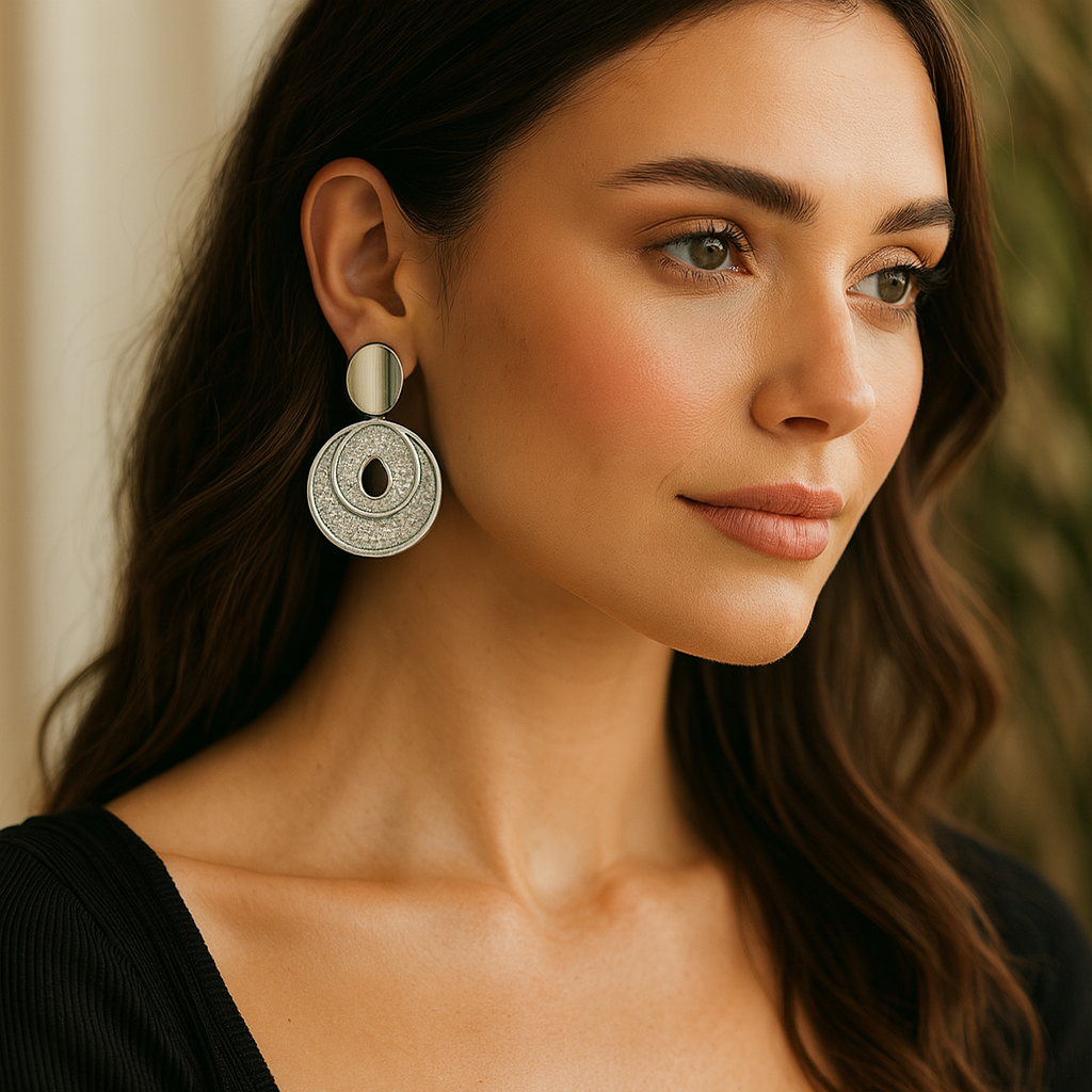 silver round drop earrings silver round drop earrings