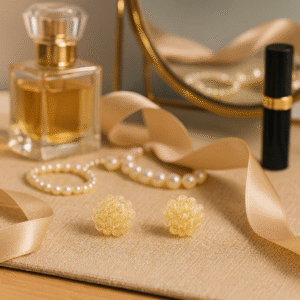 golden floral stud earrings