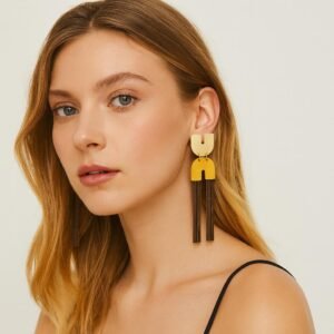 geometric drop earrings