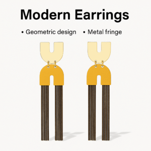 geometric drop earrings