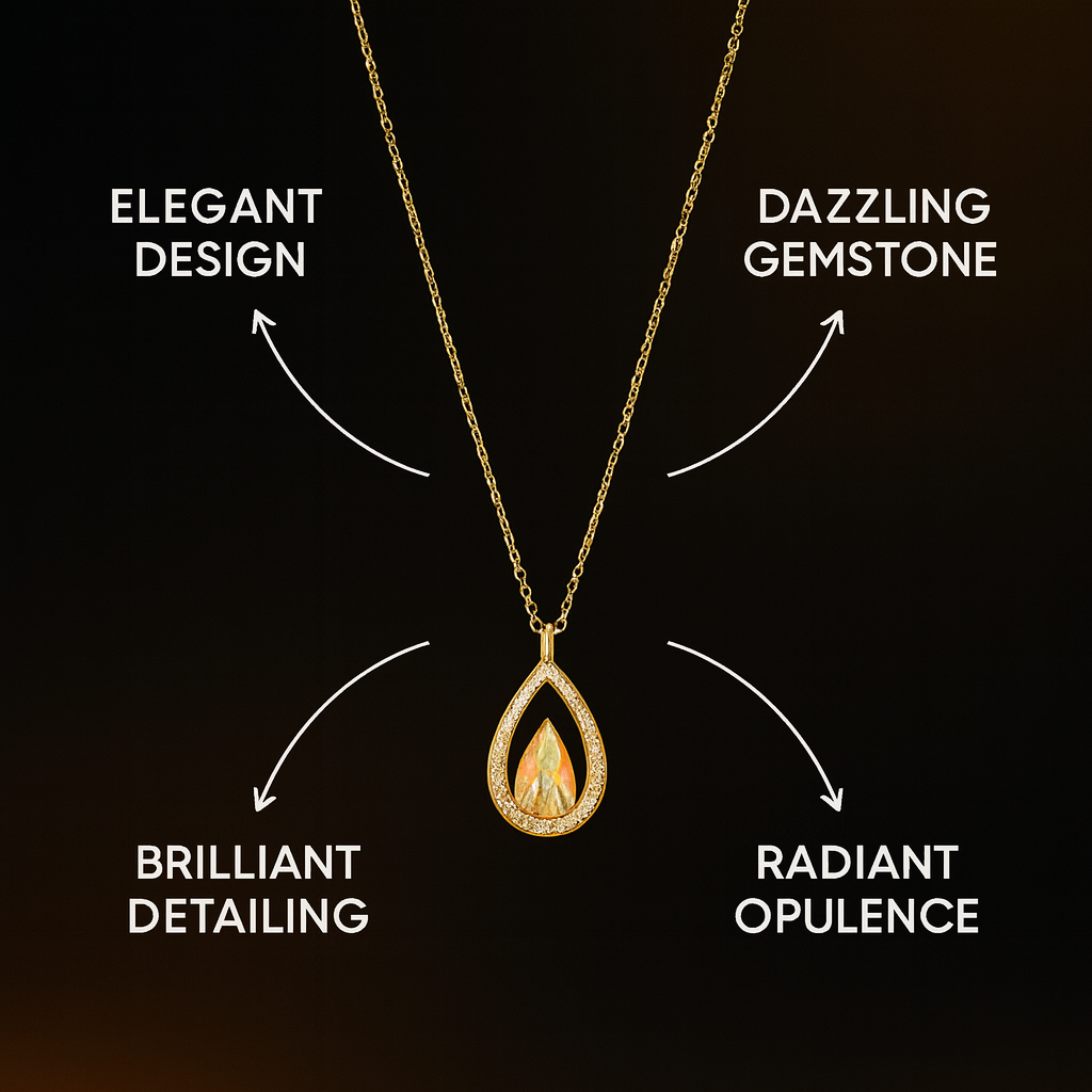 Jewelsland Golden Pendant Chain Jewelsland Golden Pendant Chain