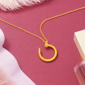 Jewelsland golden circle pendant chain