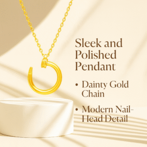 Jewelsland golden circle pendant chain