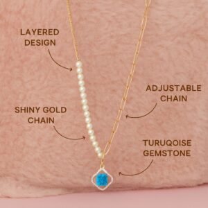 Blue Gemstone Pendant Necklace