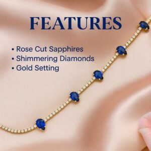 Blue Sapphire Drop Necklace