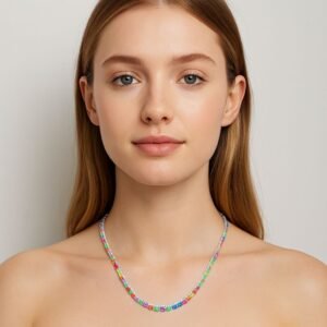 Jewelsland Rainbow Gemstone Necklace