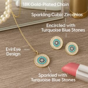 Jewelsland Blue Stone Necklace Set