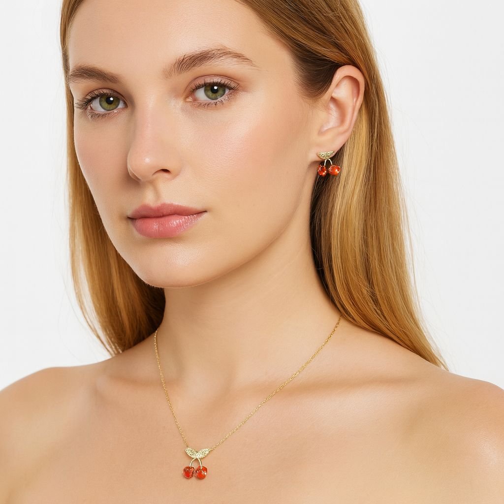Jewelsland Cherry Necklace Set Jewelsland Cherry Necklace Set