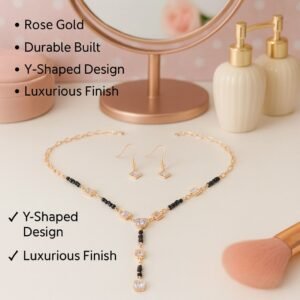 Mangalsutra Necklace & Earrings Set