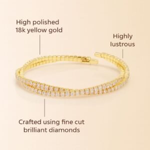 Jewelsland Gold Plated Crystal Kada