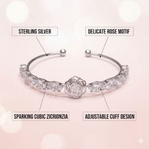 Jewelsland Silver Rose Kada