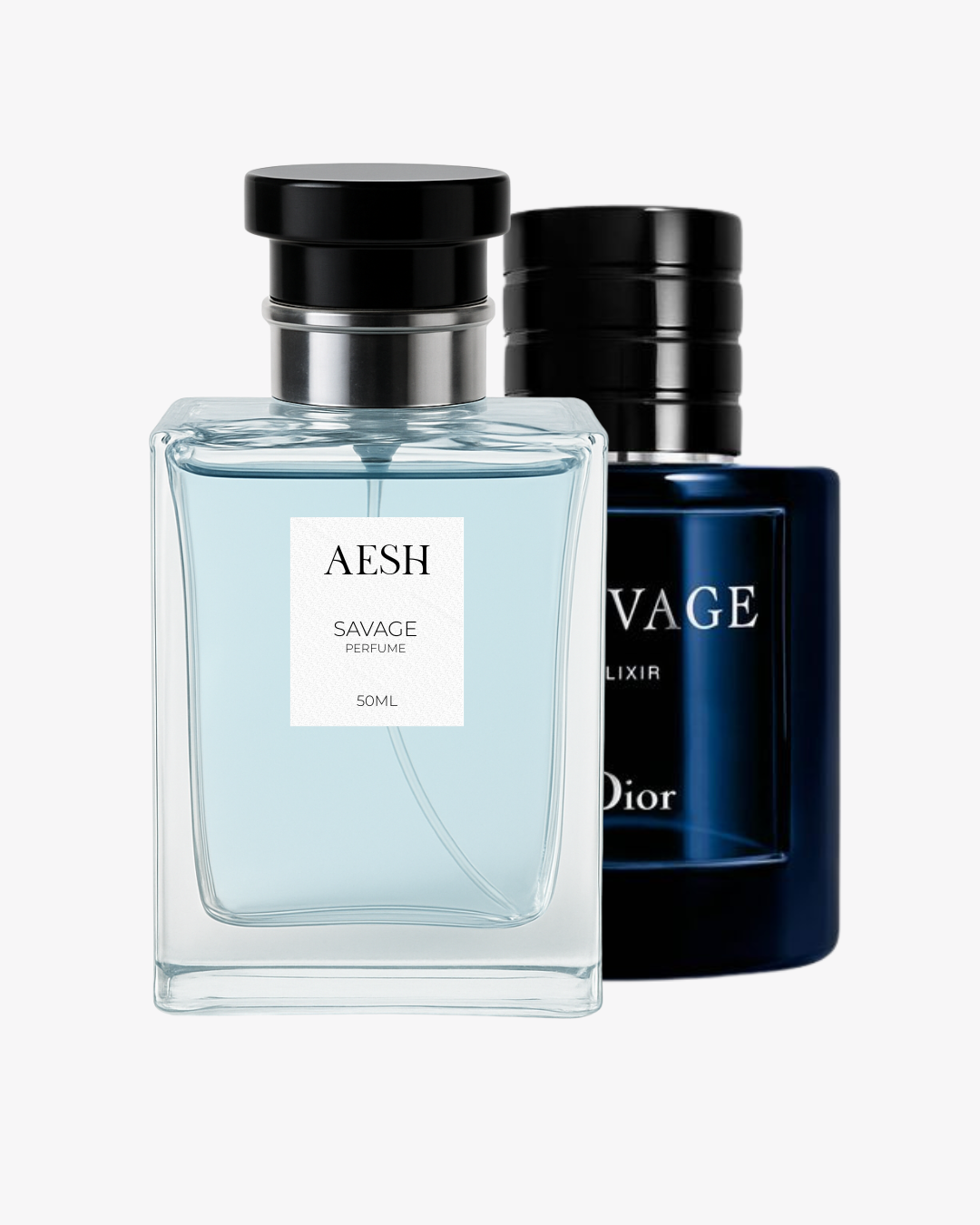 Aesh Elixir Intense 50ml perfume bottle, 30% concentration, featuring warm spicy and woody accords.